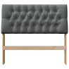 Cabecero tapizado Gris oscuro 100 cm Madera de pino macizo 4