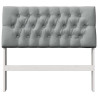 Cabecero tapizado Gris Claro 100 cm Madera de pino macizo 4