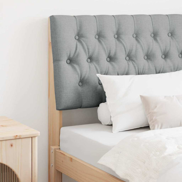 Cabecero tapizado Gris Claro 90 cm Madera de pino macizo D