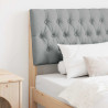 Cabecero tapizado Gris Claro 90 cm Madera de pino macizo 1