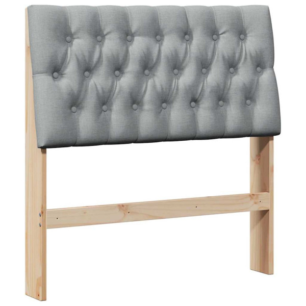 Cabecero tapizado Gris Claro 90 cm Madera de pino macizo M 2