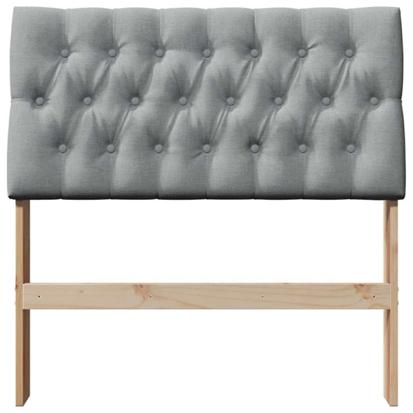 Cabecero tapizado Gris Claro 90 cm Madera de pino macizo M 4
