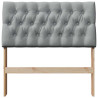 Cabecero tapizado Gris Claro 90 cm Madera de pino macizo 4