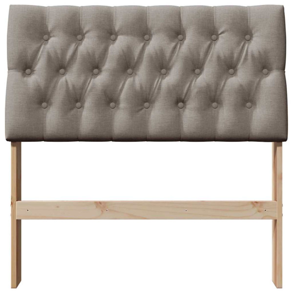 Cabecero tapizado Taupé 90 cm Madera de pino macizo M 4
