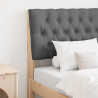 Cabecero tapizado Gris oscuro 80 cm Madera de pino macizo 1