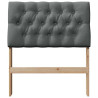 Cabecero tapizado Gris oscuro 80 cm Madera de pino macizo 4