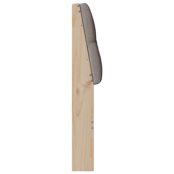 Cabecero tapizado Taupé 80 cm Madera de pino macizo M 5