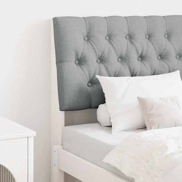 Cabecero tapizado Gris Claro 80 cm Madera de pino macizo D