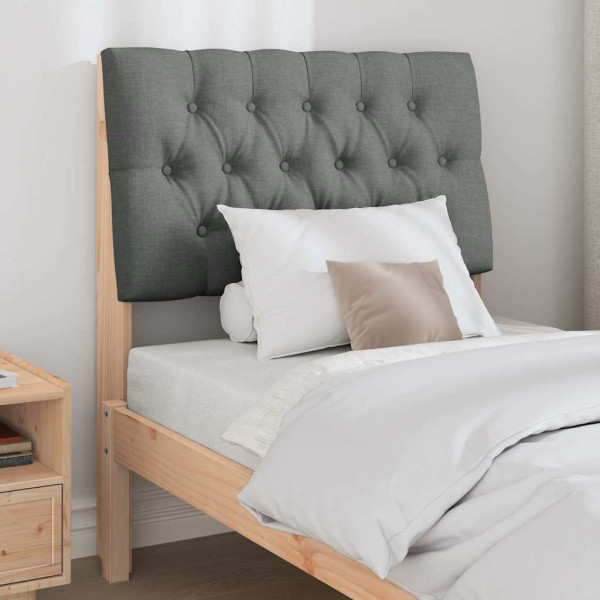 Cabecero tapizado Gris oscuro 75 cm Madera de pino macizo M 3