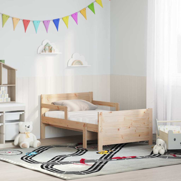 Estructura de cama con colchón con cabecera Marrón 80 x 200 cm M 3