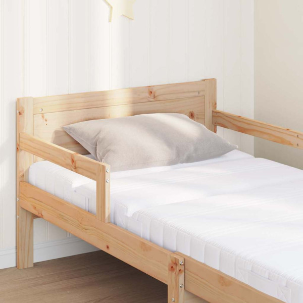 Estructura de cama con colchón con cabecera Marrón 80 x 200 cm M 4