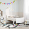 Estructura de cama con colchón con cabecera Blanco 80 x 200 cm 3