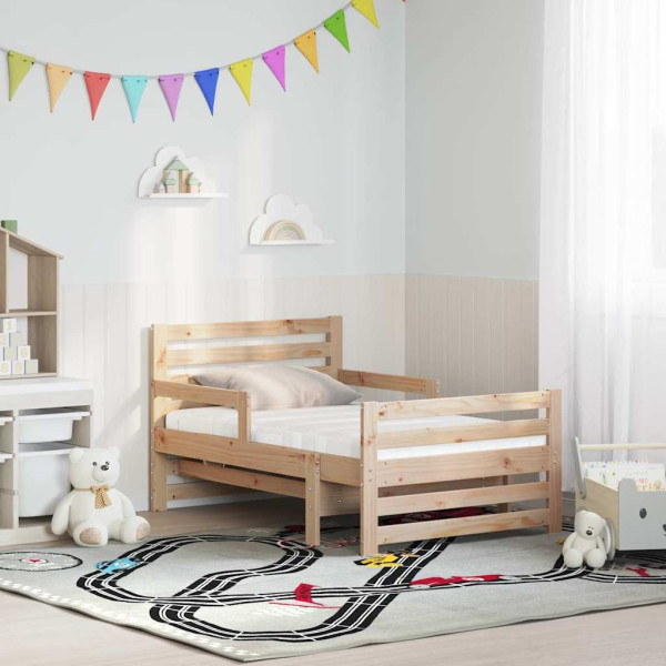 Estructura de cama con colchón con cabecera Marrón 80 x 200 cm M 3