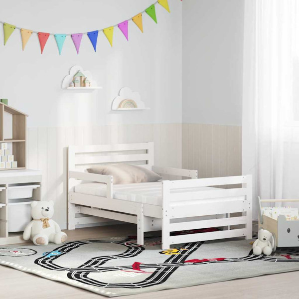 Estructura de cama con colchón con cabecera Blanco 80 x 200 cm M 3