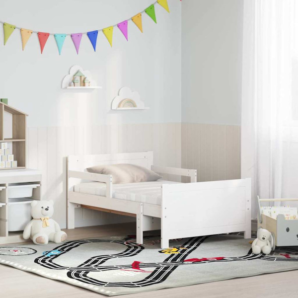 Estructura de cama con colchón con cabecera Blanco 80 x 200 cm M 3