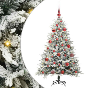 Árbol de Navidad artificial preiluminado con juego de bolas H