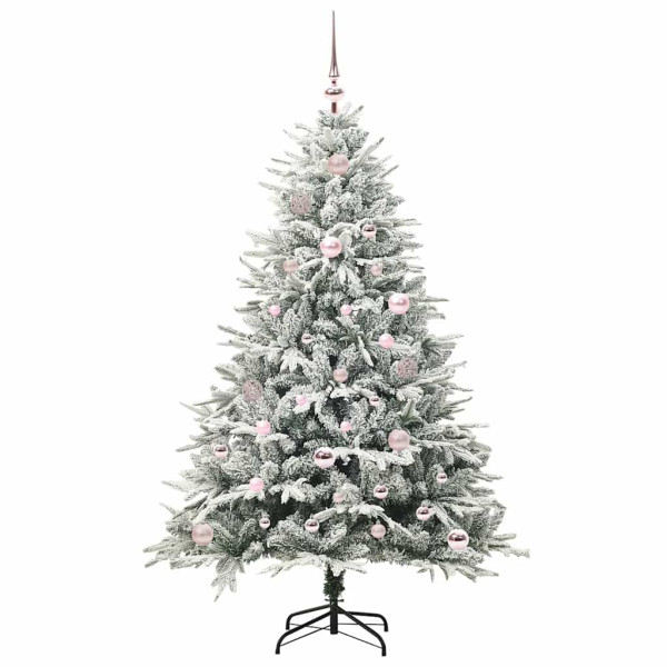 Árbol de Navidad Artificial Pre-iluminado con Juego de Bolas M 3