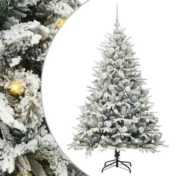 Árbol de Navidad artificial preiluminado con juego de bolas M 2
