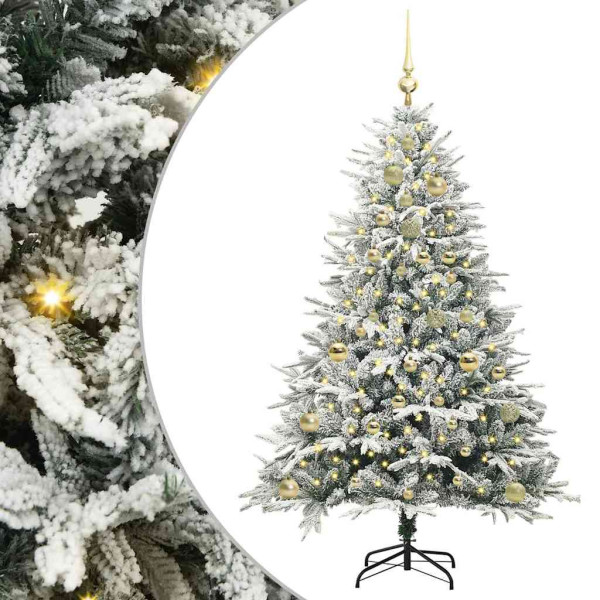 Árbol de Navidad artificial preiluminado con juego de bolas M 2