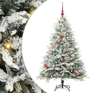 Árbol de Navidad artificial preiluminado con juego de bolas H