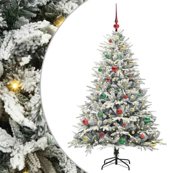 Árbol de Navidad artificial preiluminado con juego de bolas M 2