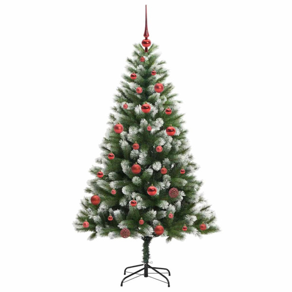 Árbol de Navidad Artificial Plegable con Nieve Esponjosa 150 cm M 4