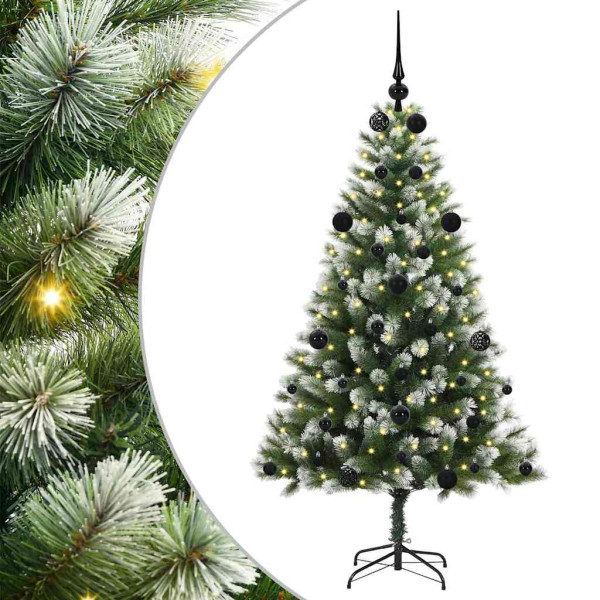 Árbol de Navidad Artificial Plegable con Nieve Esponjosa 150 cm M 2