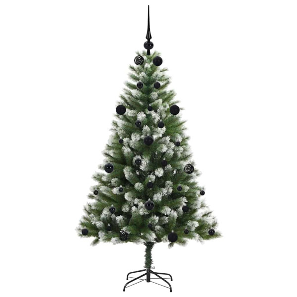 Árbol de Navidad Artificial Plegable con Nieve Esponjosa 150 cm M 4