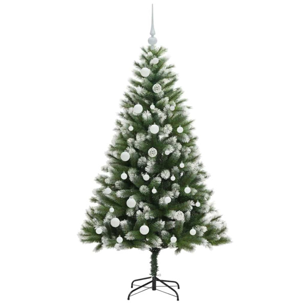 Árbol de Navidad Artificial Plegable con Nieve Esponjosa 150 cm M 4