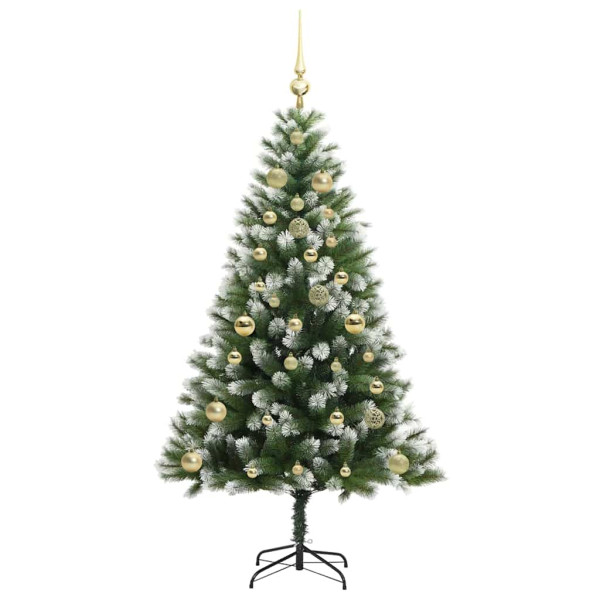 Árbol de Navidad Artificial Plegable con Nieve Esponjosa 150 cm M 4