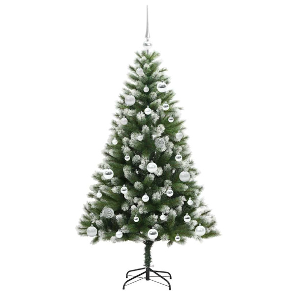 Árbol de Navidad Artificial Plegable con Nieve Esponjosa 150 cm M 4