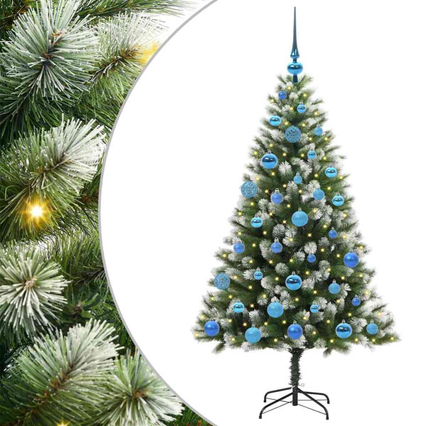 Árbol de Navidad Artificial Plegable con Nieve Esponjosa 150 cm M 2