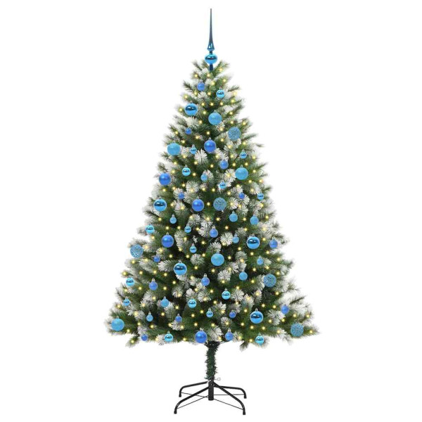Árbol de Navidad Artificial Plegable con Nieve Esponjosa 180 cm D