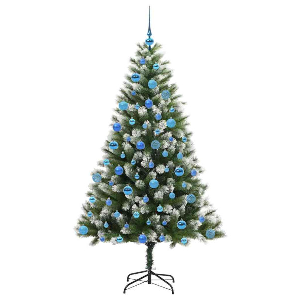Árbol de Navidad Artificial Plegable con Nieve Esponjosa 180 cm M 3