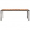 Set de comedor de jardín 9 pzas y cojines ratán sintético gris 5