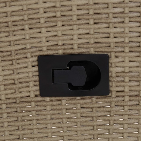 Cadeiras de exterior 2 pcs com almofadões vime PE bege M 2