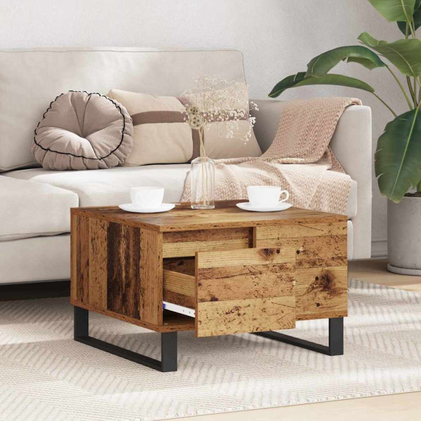 Mesa de Café con cajón Madera vieja 55 x 55 x 36.5 cm M 4