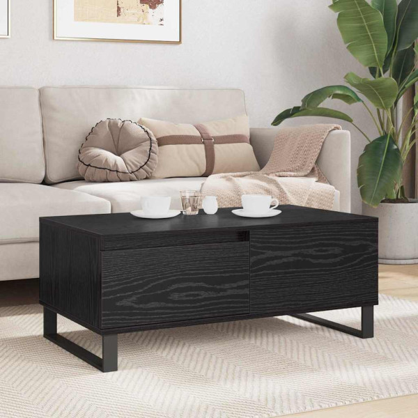 Mesa de Café con cajón Roble negro Madera contrachapada M 4