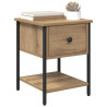 Mesa de Noche con cajón 2 pcs Roble artisan 34 x 35.5 x 45 cm 3