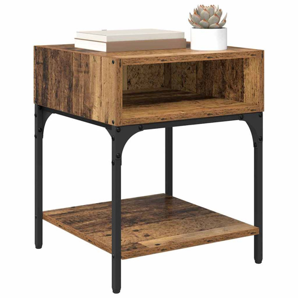 Mesa de Noche 2 pcs Madera vieja 40 x 40 x 50 cm M 3