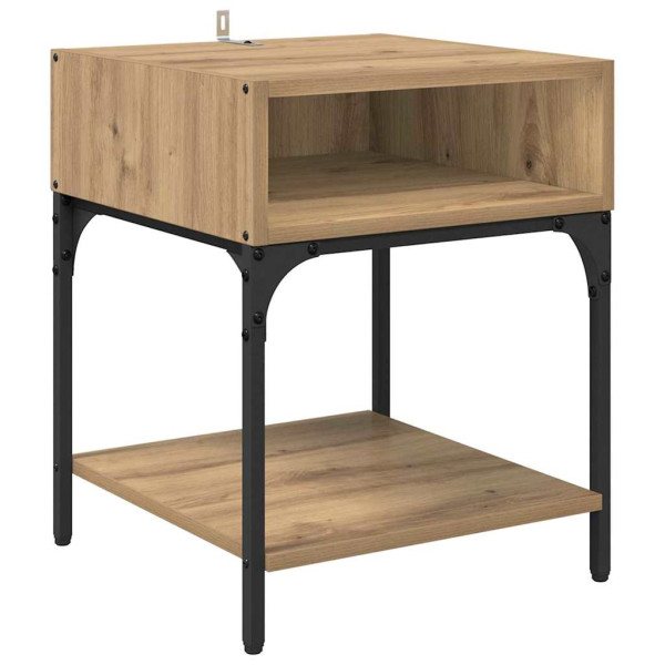 Mesa de Noche 2 pcs Roble artisan 40 x 40 x 50 cm M 5