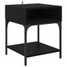 Mesa de Noche 2 pcs Roble negro 40 x 40 x 50 cm 5