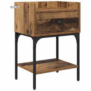 Mesa de Noche Madera vieja 40 x 29 x 60 cm Madera contrachapada H