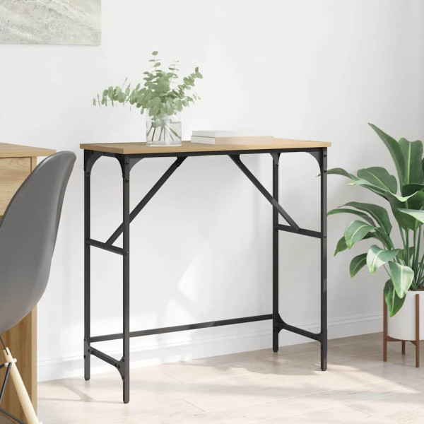 Mesa Consola Roble artisan 75 x 32 x 75 cm Madera contrachapada D