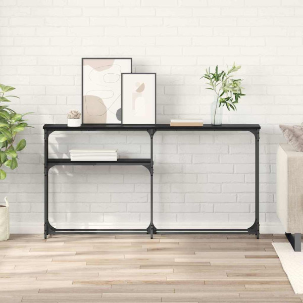 MesaConsola Roble negro 145x22.5x75cm Madera contrachapada D