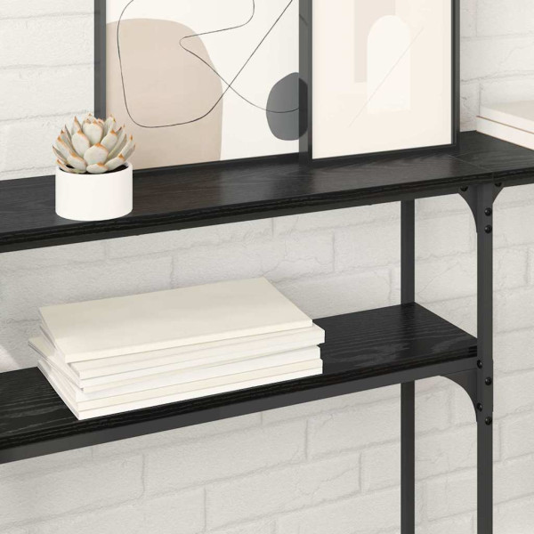 MesaConsola Roble negro 145x22.5x75cm Madera contrachapada M 4
