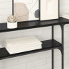 MesaConsola Roble negro 145x22.5x75cm Madera contrachapada 4