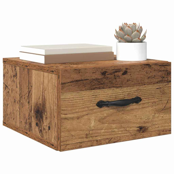 Armario de Noche con cajón 2 pcs Madera vieja 35 x 35 x 20 cm M 3