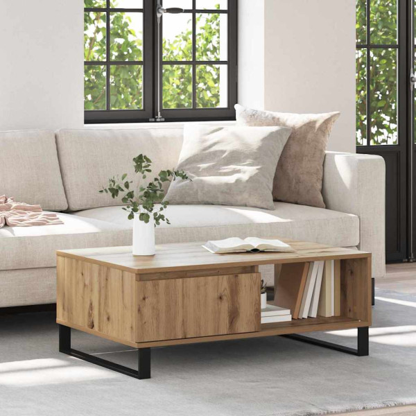 Mesa de Café Roble artisan 90 x 60 x 35 cm Madera contrachapada D