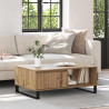 Mesa de Café Roble artisan 90 x 60 x 35 cm Madera contrachapada 1